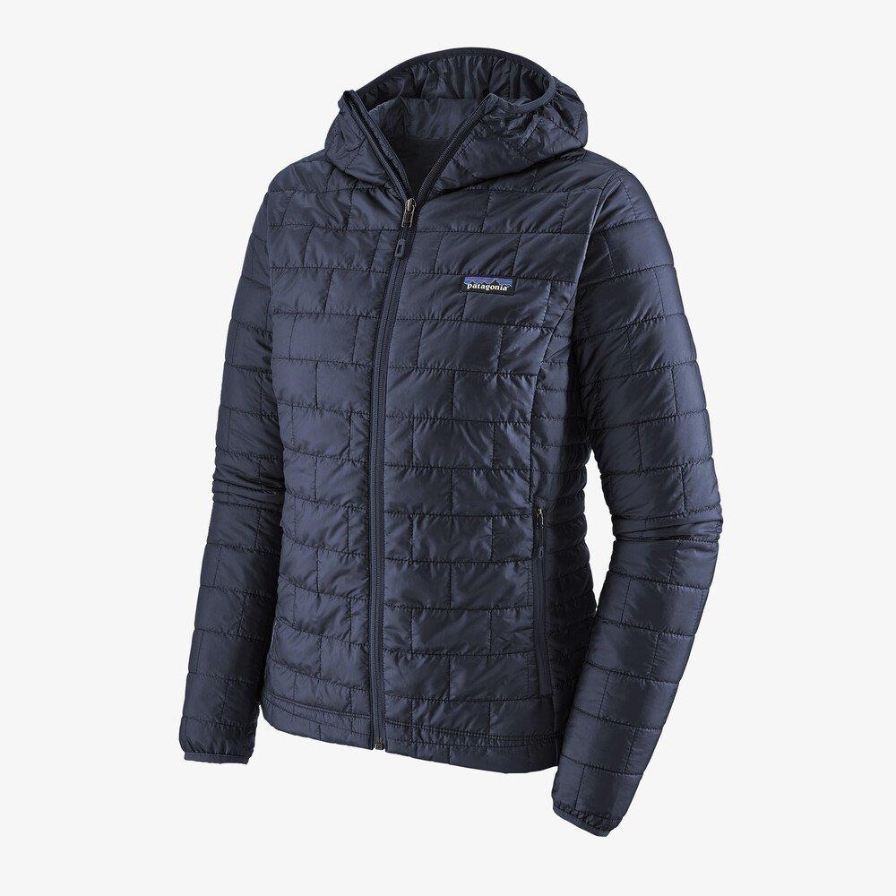 Patagonia Naisten Nano Puff® Hupullinen Kevyttoppatakki, Classic Navy / M