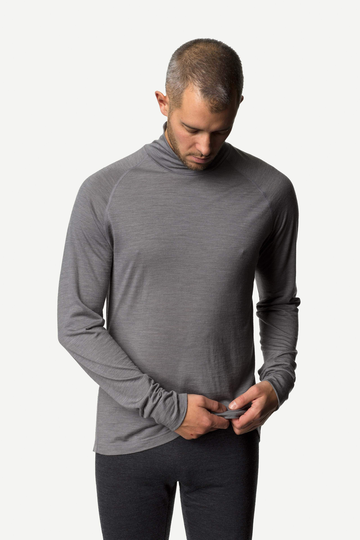 Houdini Miesten Activist Turtleneck paita - Merinovillaa & Tenceliä, Soft Grey / M