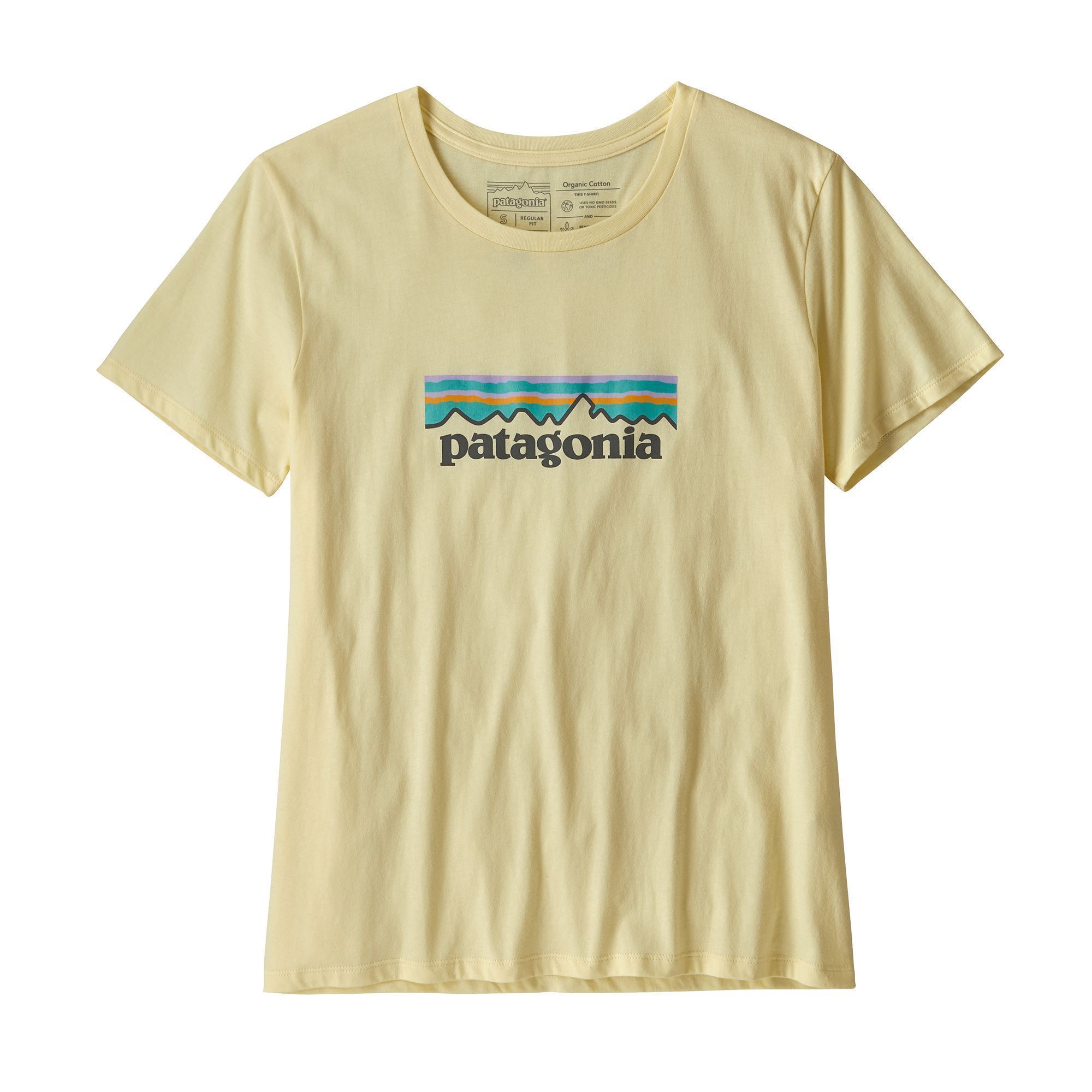 Patagonia Pastel P-6 Logo Organic Cotton Crew T-Paita - Luomupuuvilla, Resin Yellow / M