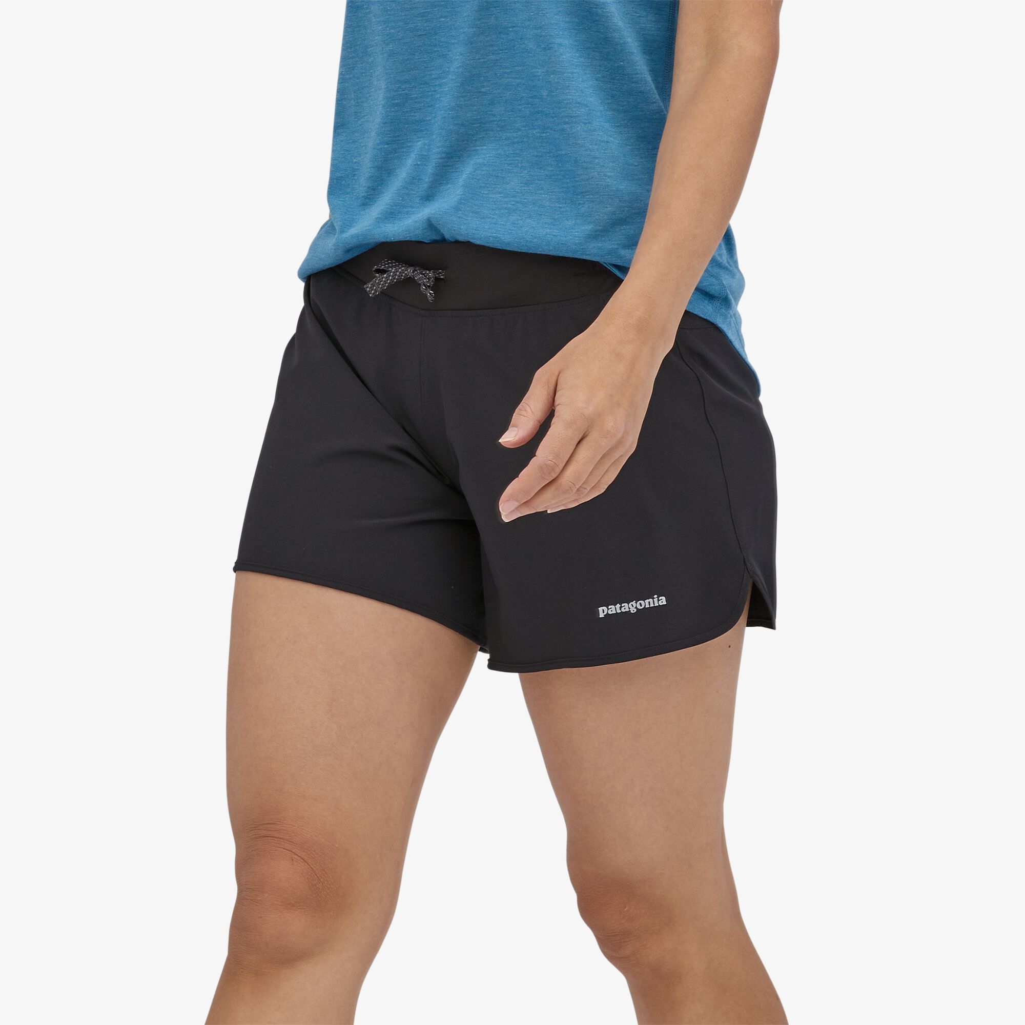 Patagonia Naisten Nine Trails Shortsit 6" - Kierrätetystä polyesteristä, Black / XS