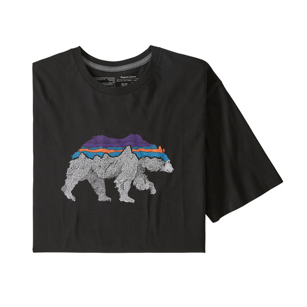 Patagonia M' S Back For Good Organic T-shirt - Black W/bear - Miehet - S