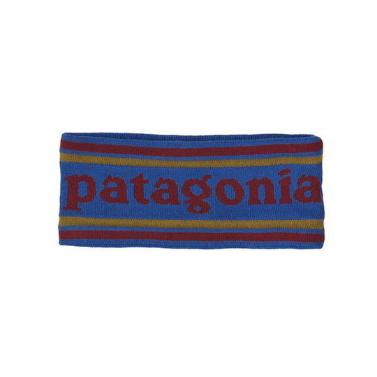 Patagonia Powder Town Headband –lämmin panta ulkoiluun, Park Stripe Band: Float Blue