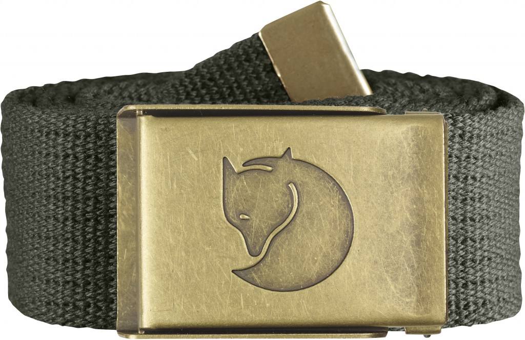 Canvas Brass Belt 4 cm Mountain Grey