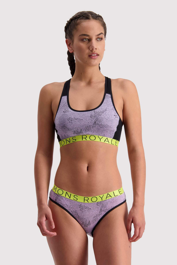 Mons Royale Sierra Urheilurintaliivit - Merinovillaa, Lilac Micro / XS