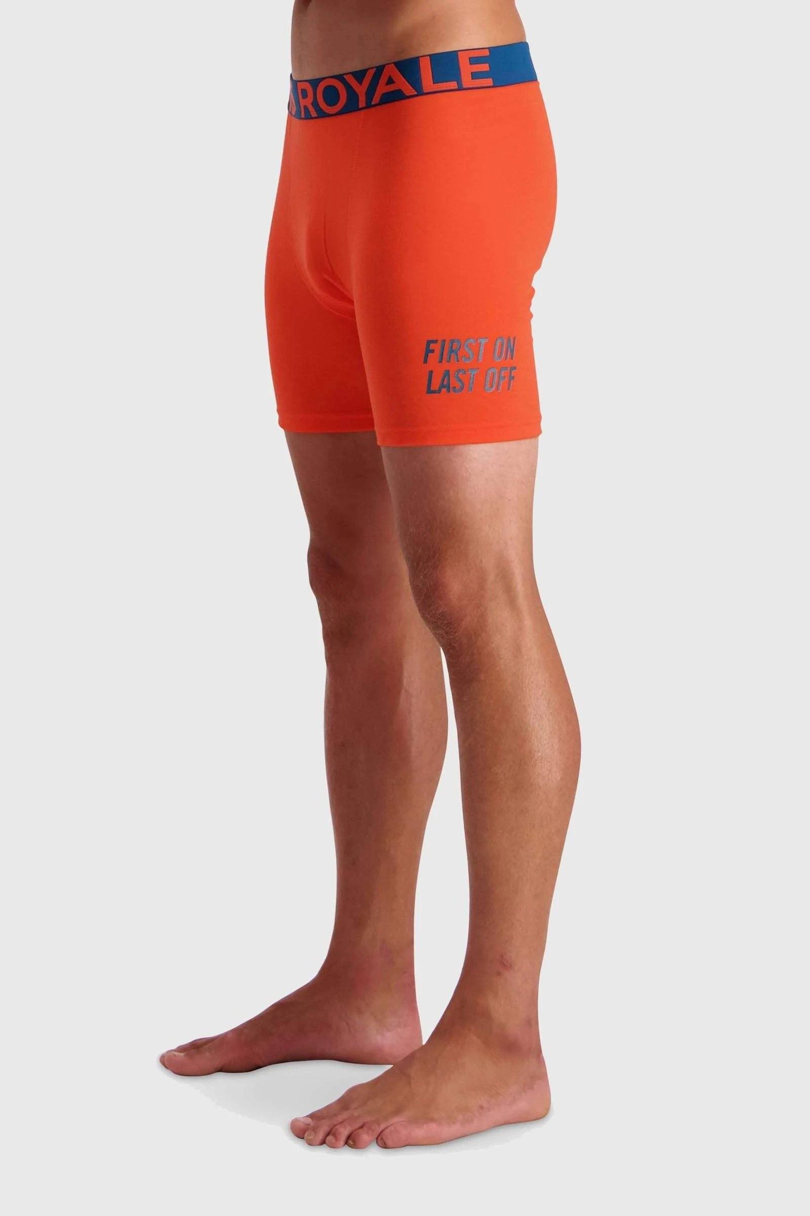 Mons Royale Miesten Hold 'em Boxer Alushousut - Merinovillasta, Orange Smash / S
