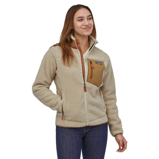 Naisten Patagonia Classic Retro-X Jkt – Fleecetakki, Natural w/Nest Brown / S