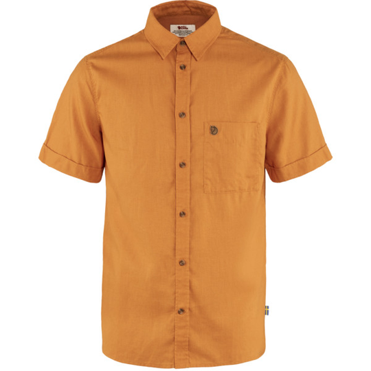 Fjällräven Övik Travel Shirt Ss M - Spicy Orange - Miehet - M
