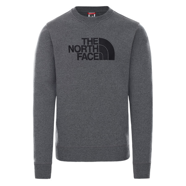 The North Face M Drew Peak Crew - Tnfmediumgreyhtr/tnfblack - Miehet - L