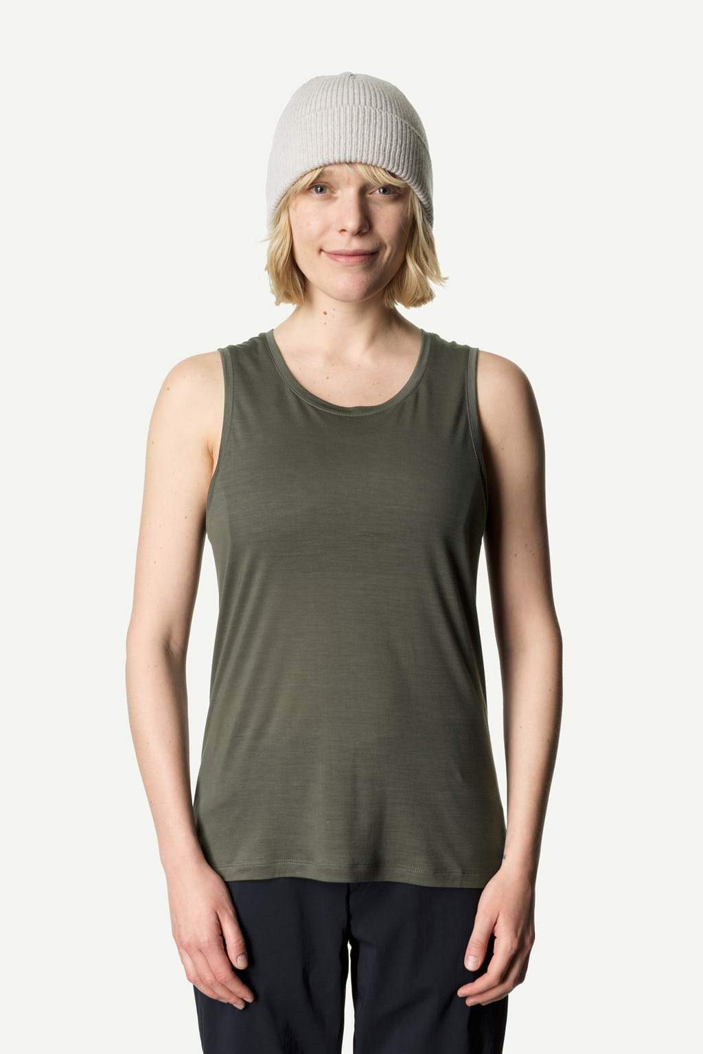 Houdini Naisten Tree Tank Toppi - 100% Tencel, Willow Green / S