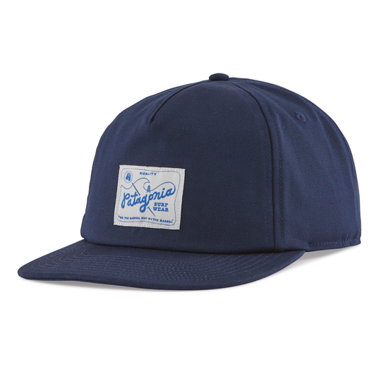 Patagonia Quality Surf Label Funfarer lippis - Luomupuuvillaa & Kierrätettyä kalaverkkoa, New Navy / ALL