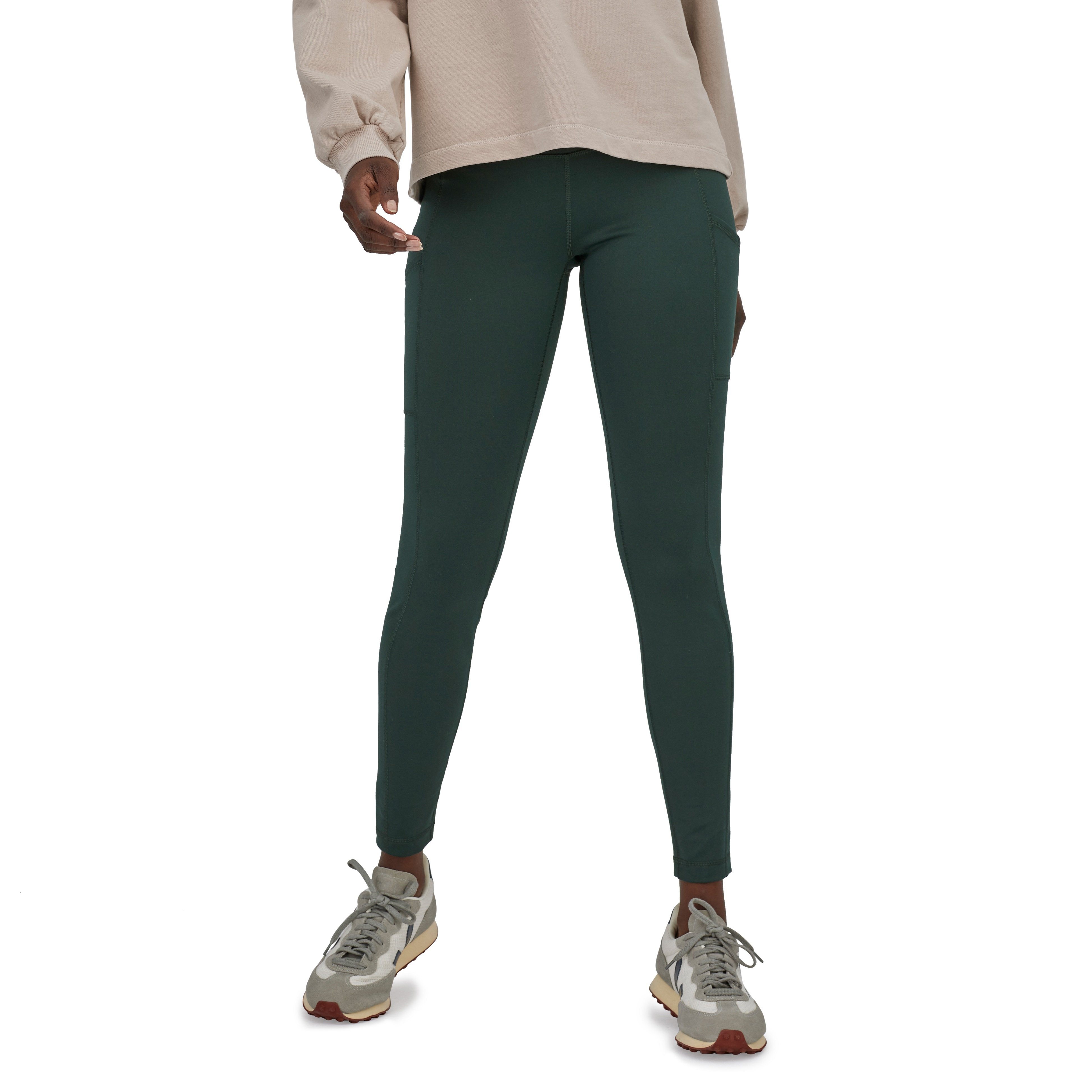 Naisten Patagonia Pack Out trikoot treeniin, ulkoiluun ja vapaa-aikaan, Northern Green / M