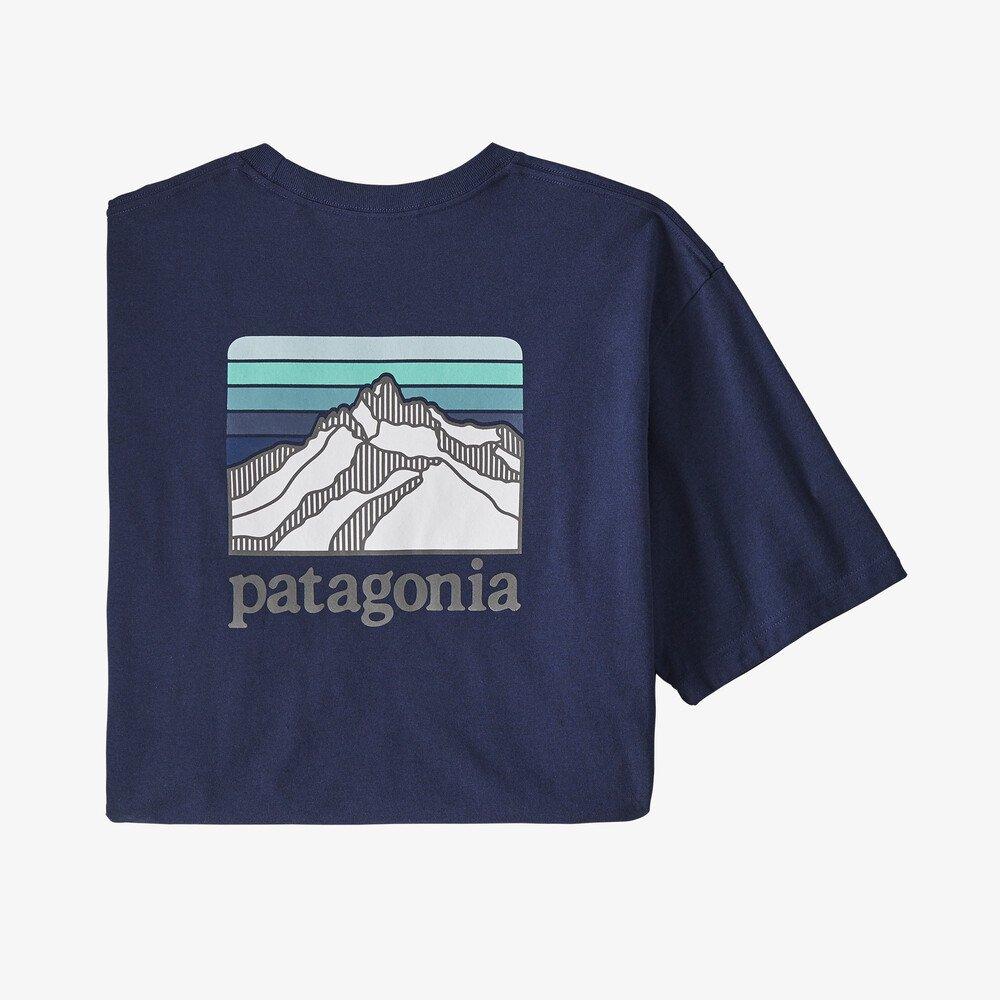 Patagonia Miesten Line Logo Ridge Pocket Responsibili-Tee®, Classic Navy / S