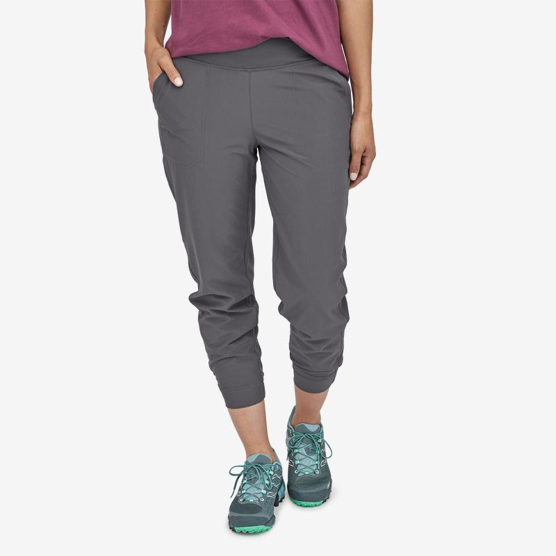 Naisten Patagonia Lined Happy Hike Studio Pants-ulkoiluhousut, Forge Grey / S