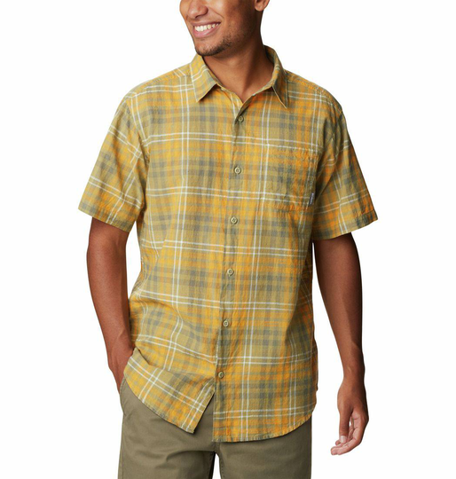 Men's Under Exposure Yarn-Dye Short Sleeve Shirt Keltainen S
