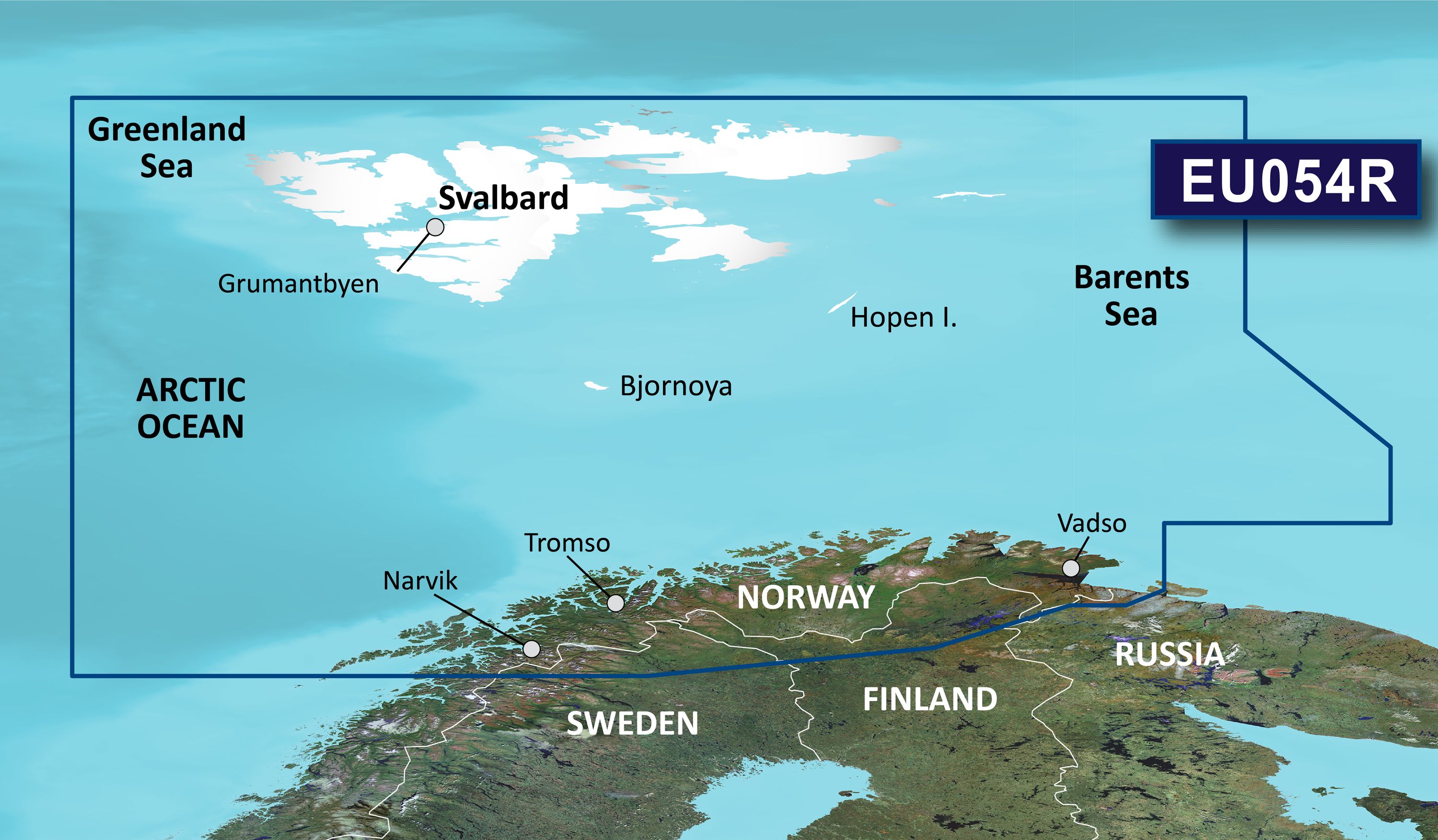 Bluechart g3 vision kartat, veu054r vestfjd-svalbard-varanger