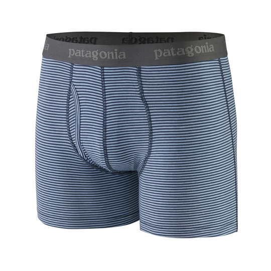 Patagonia Miesten Essential Bokserit Urheiluun - TENCEL-kankaasta, Fathom Stripe: New Navy / L / 6"