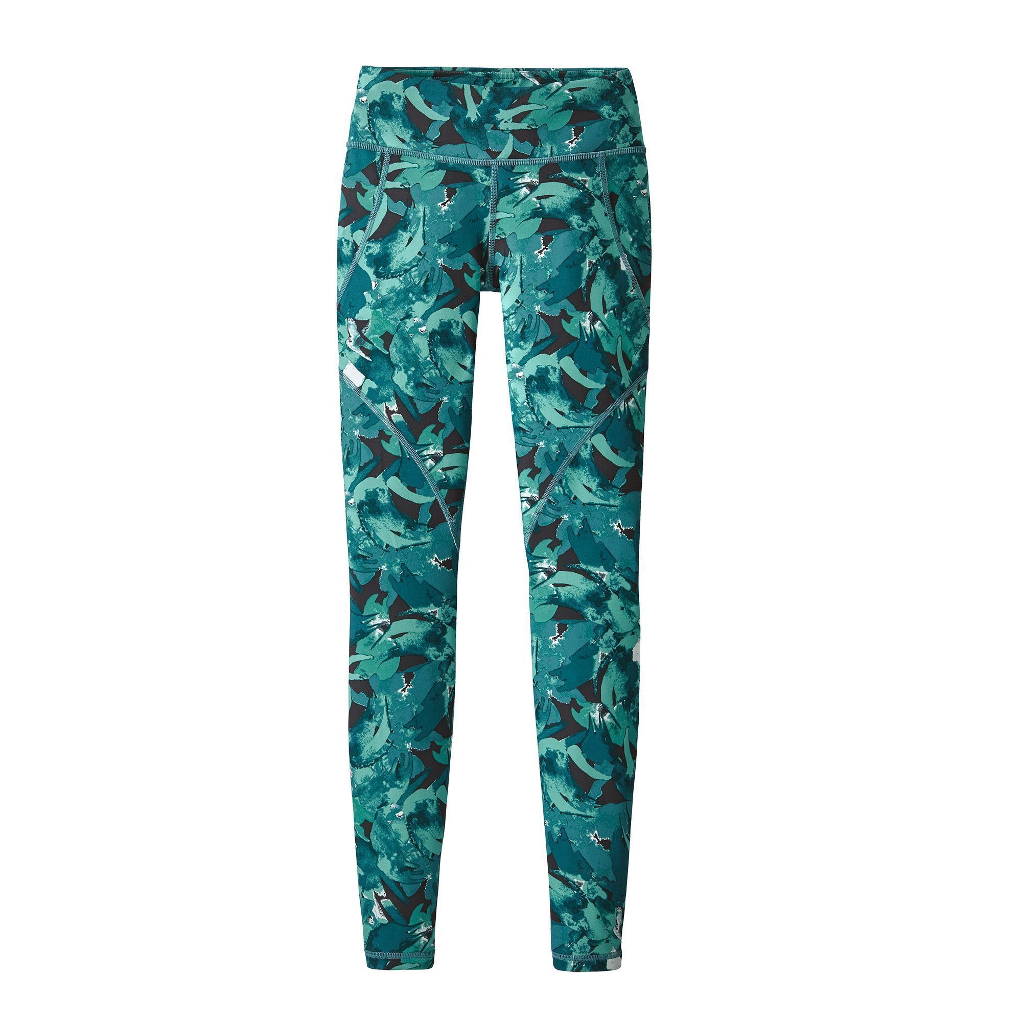 Patagonia Naisten Centered Leggingsit - Kierrätettyä Polyesteria, Abstract Jungle / L