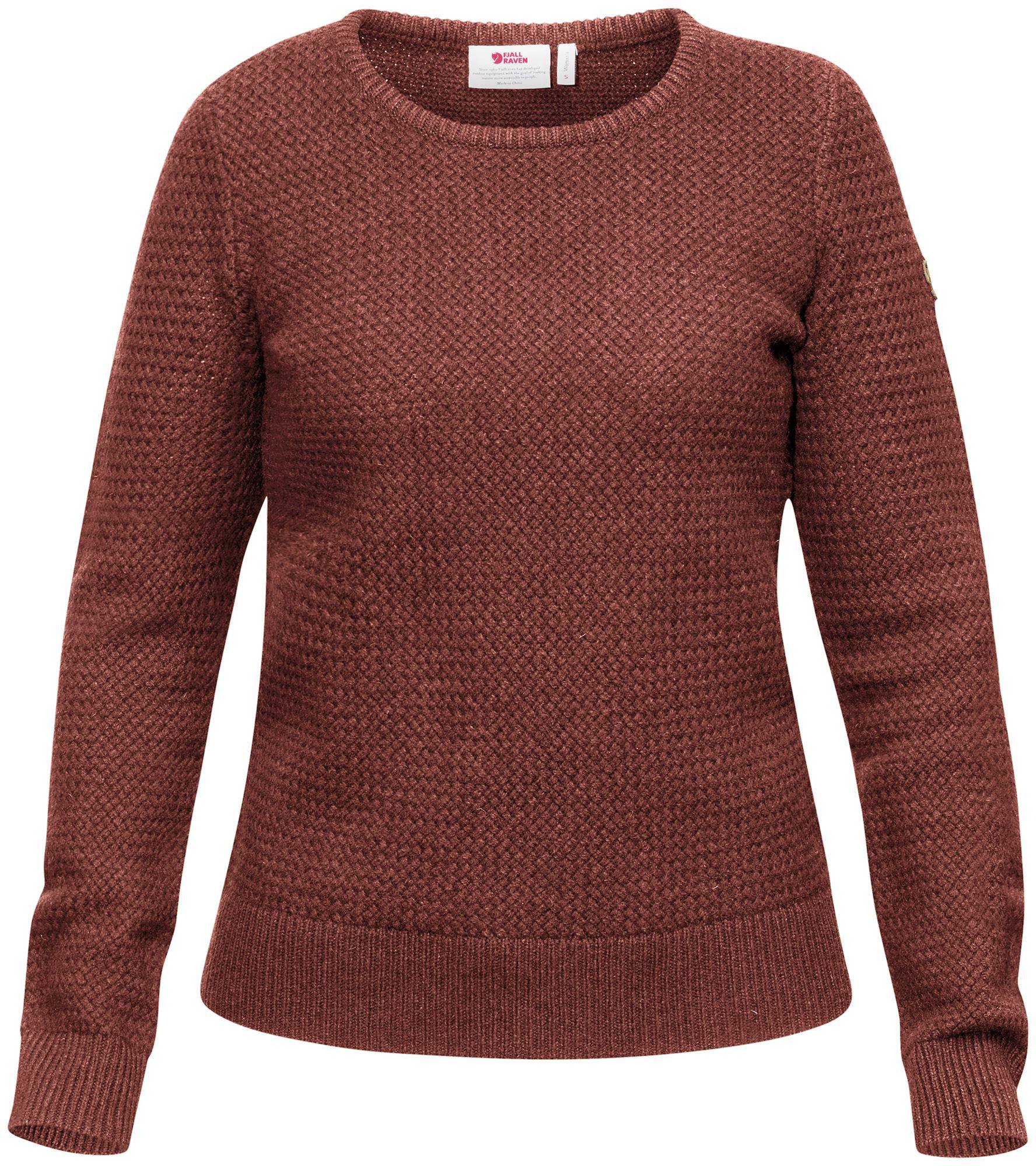 Övik Structure Sweater W Terracotta L
