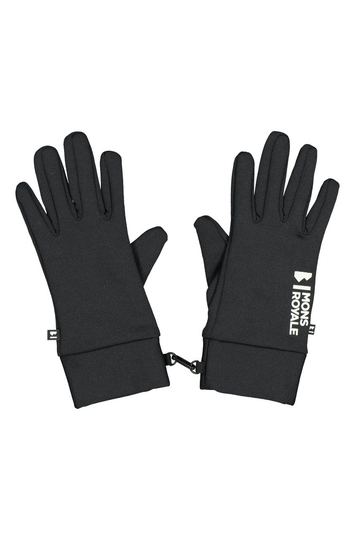 Mons Royale Unisex Elevation Sormikkaat - Merinovillaa, Black / S