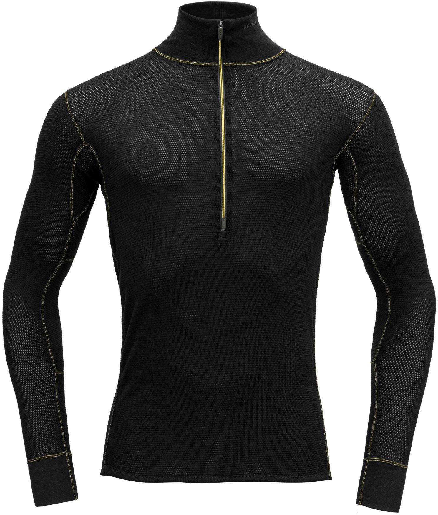 Wool Mesh Half Zip Man Caviar L