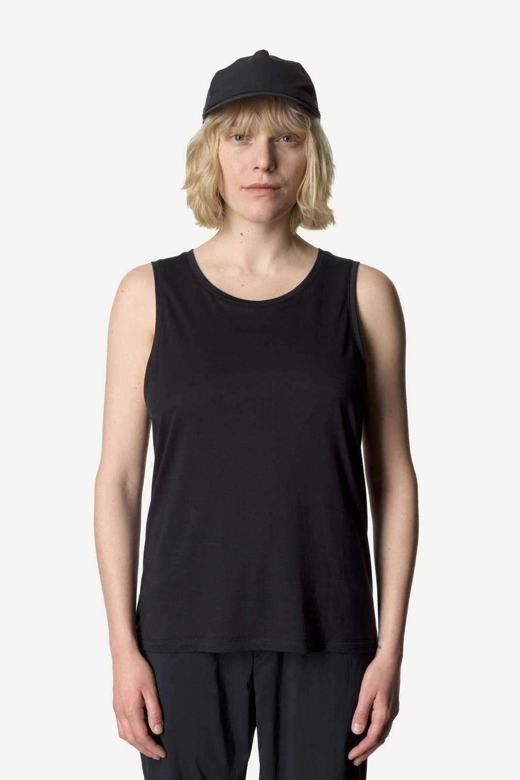 Houdini Naisten Tree Tank Toppi - 100% Tencel, True Black / XS