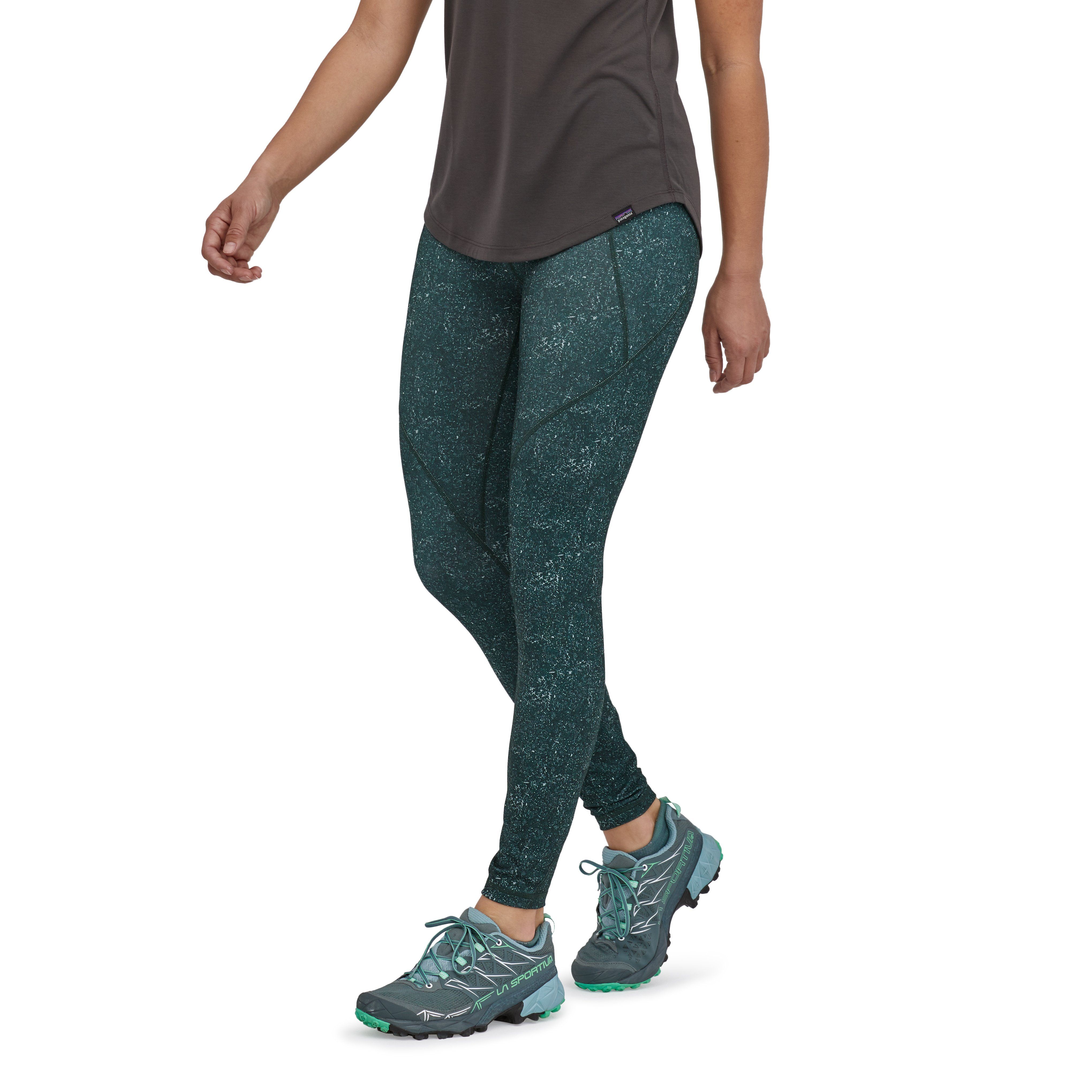 Patagonia Naisten Centered Leggingsit - Kierrätettyä Polyesteria, Cosmic Carving: Northern Green / M