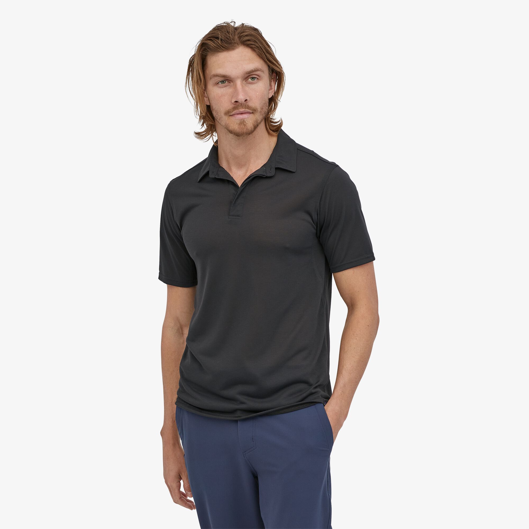 Patagonia Miesten Capilene Cool Trail Polo kierrätettyä polyesteriä, Black / S