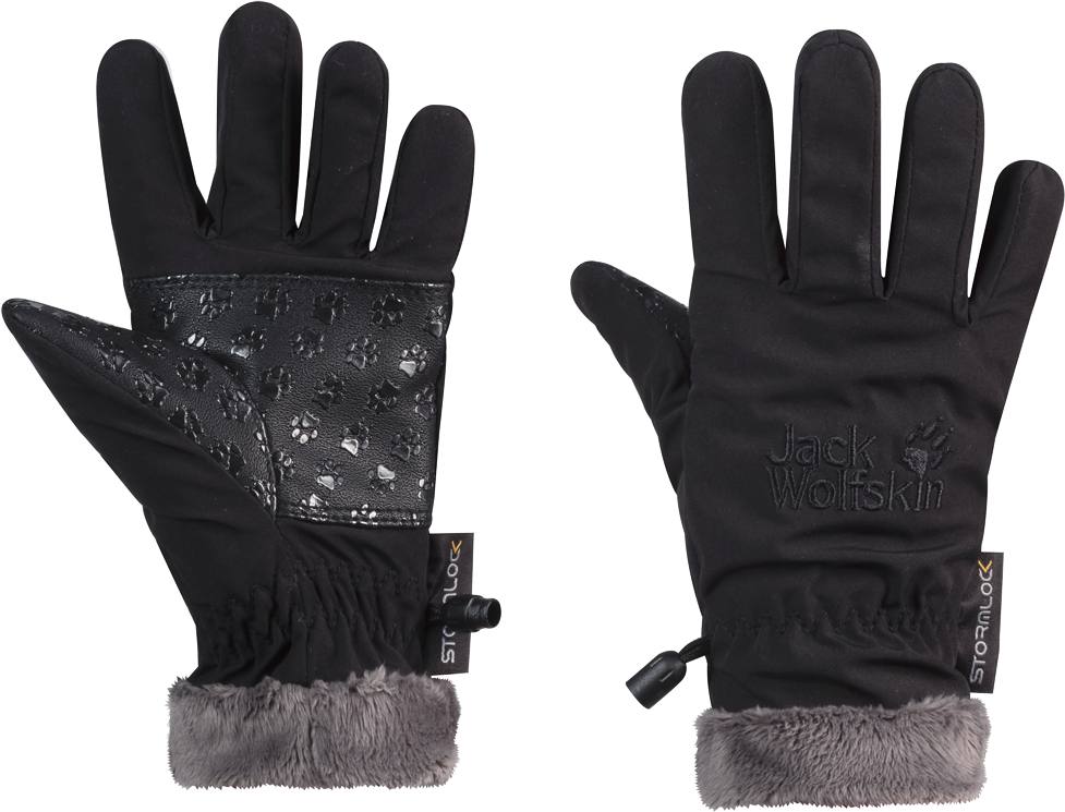 Kids Softshell Highloft Glove Musta 116