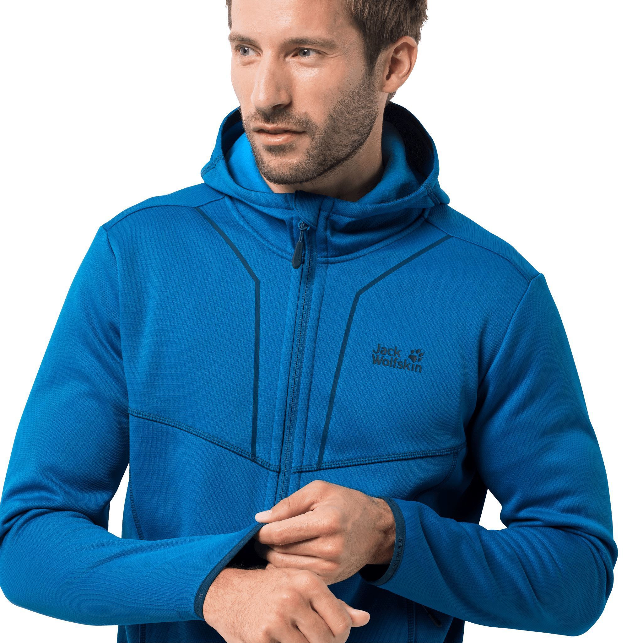 Jack Wolfskin Miesten KIEWA Fleece - Kierrätettyä Polyesteria, Electric Blue / L