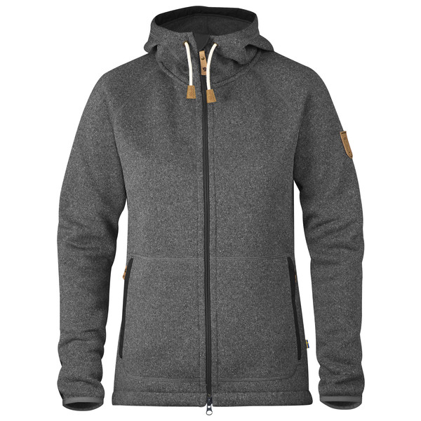 Fjällräven Övik Fleece Hoodie W - Dark Grey - Naiset - XL