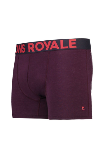 Mons Royale Miesten Merinoalushousut - Hold 'em Shorty Boxer, Wine / S