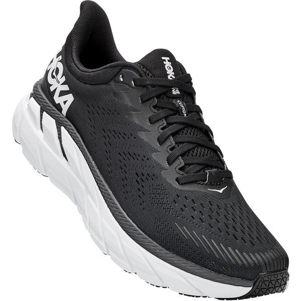 Hoka One One M Clifton 7 Wide - Black / White - Miehet - 8