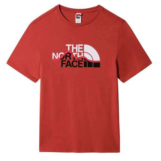 The North Face Men' S S/s Mount Line Tee - Tandori Spice Red - Miehet - S