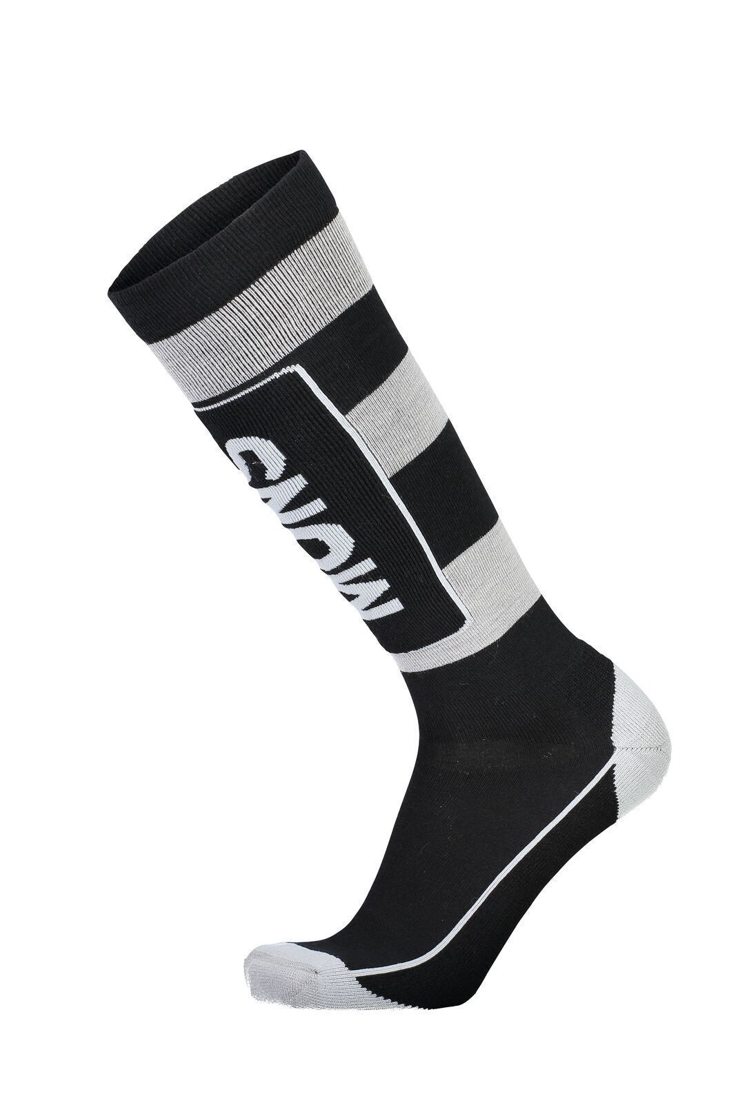 Miesten tekniset sukat - Mons Tech Cushion Sock - Merinovillasta, Black/Grey / S (39-41)