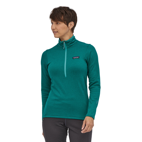 Patagonia Naisten R1 Daily Zip Neck paita - Kierrätettyä polyesteria, Borealis Green - Light Borealis Green X-Dye / S