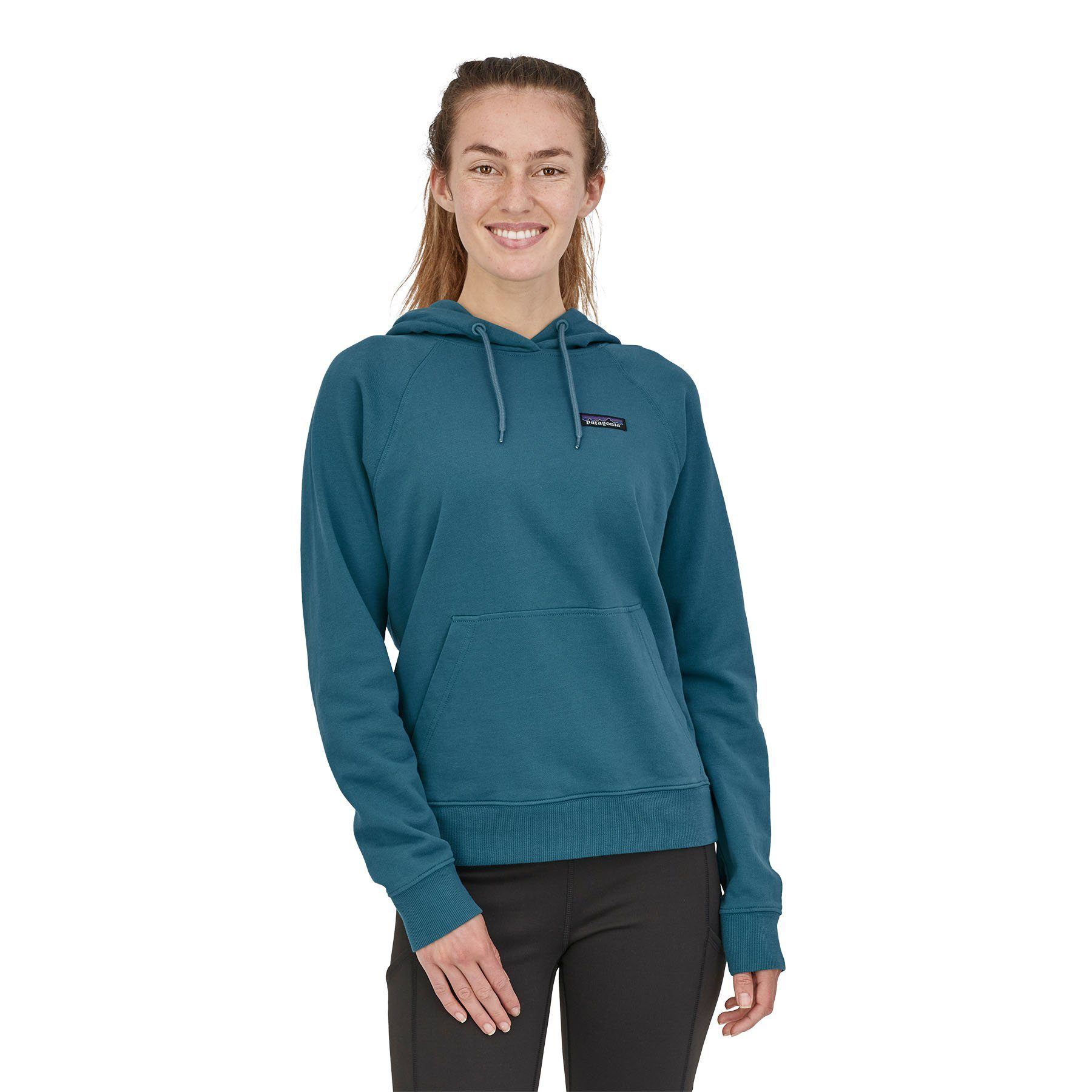 Patagonia Women's P-6 Label Organic Hoody, Abalone Blue / S