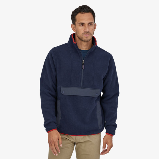 Patagonia miesten Synchilla® fleece anorakki - 100% kierrätettyä polyesteria, New Navy w/Smolder Blue / S