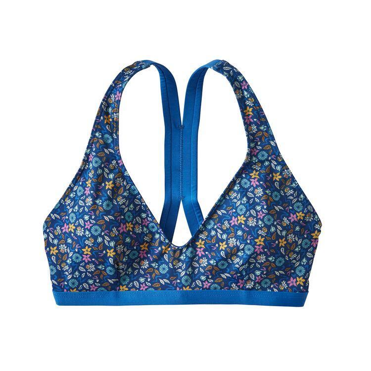 Patagonia Naisten Bikinitoppi - Kierrätetyistä Materiaaleista, Cover Crop Wild: Superior Blue / S