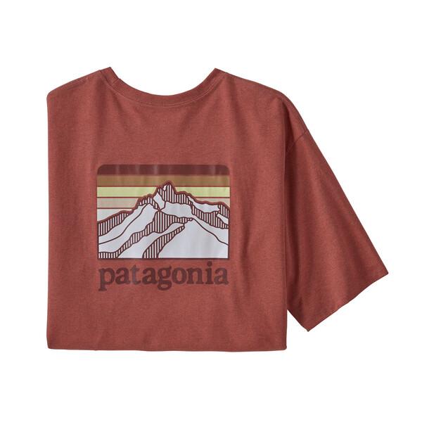 Patagonia Miesten Line Logo Ridge Pocket Responsibili-Tee®, Rosehip / L