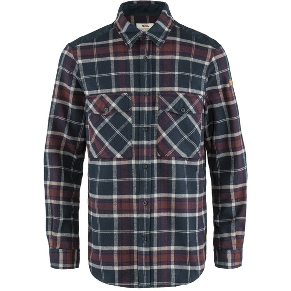 Fjällräven Övik Twill Shirt M - Dark Navy-dark Garnet - Miehet - L