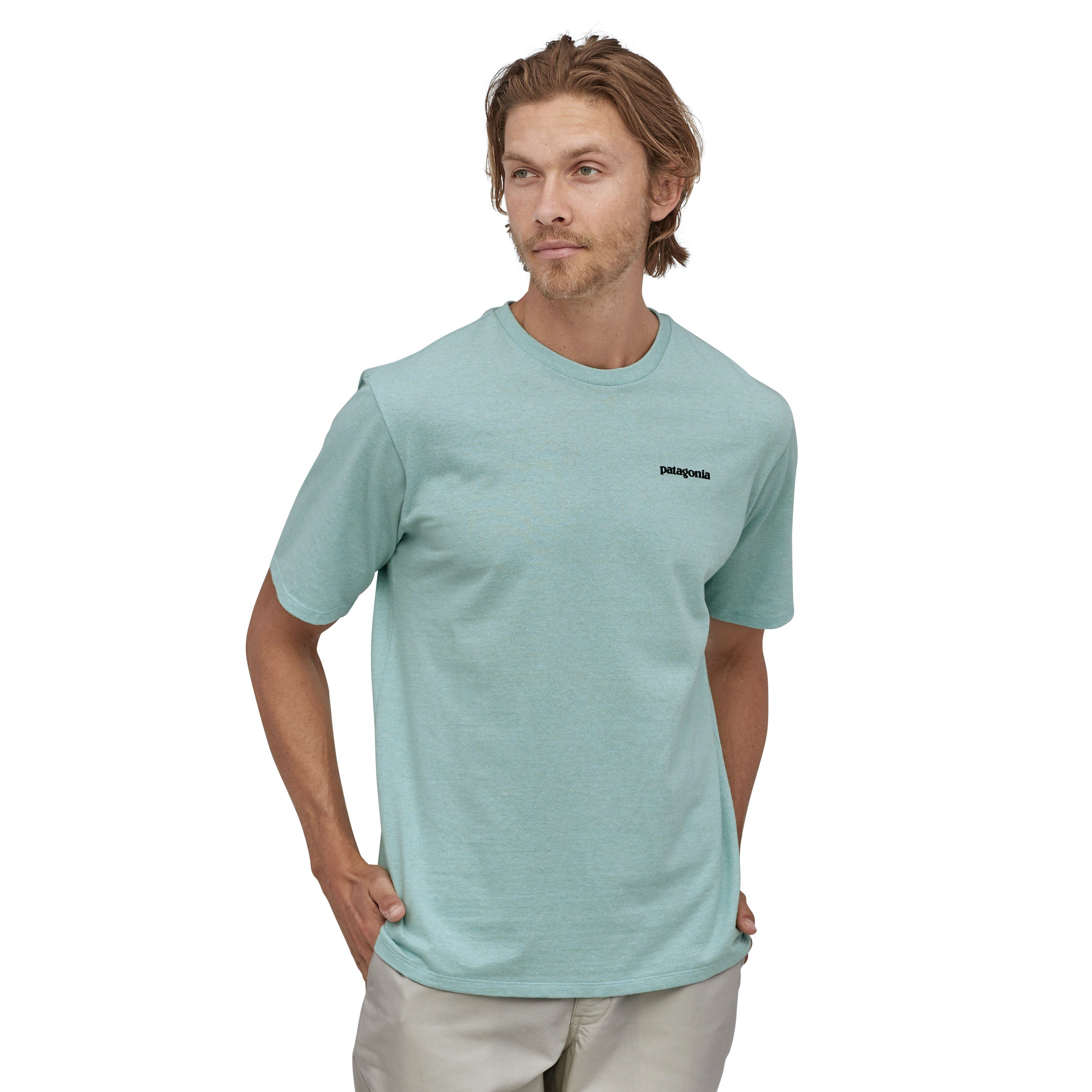 Patagonia P-6 Logo Responsibili-Tee® - Kierrätetyistä materiaaleista, Big Sky Blue / S