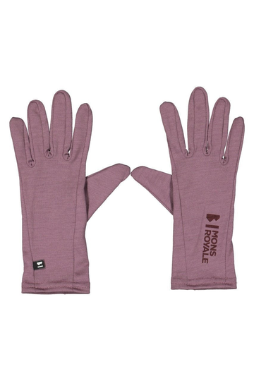 Mons Royale Volta-aluskäsineet - Merinovillaa, Mauve / S