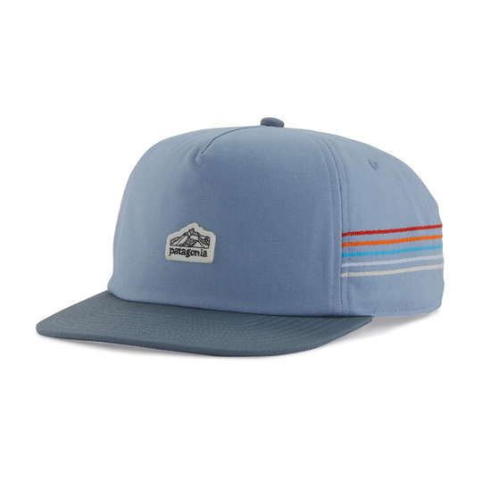 Patagonia Unisex Line Logo Ridge Stripe lippis - Luomupuuvillaa & Kierrätettyä kalaverkkoa, Light Plume Grey