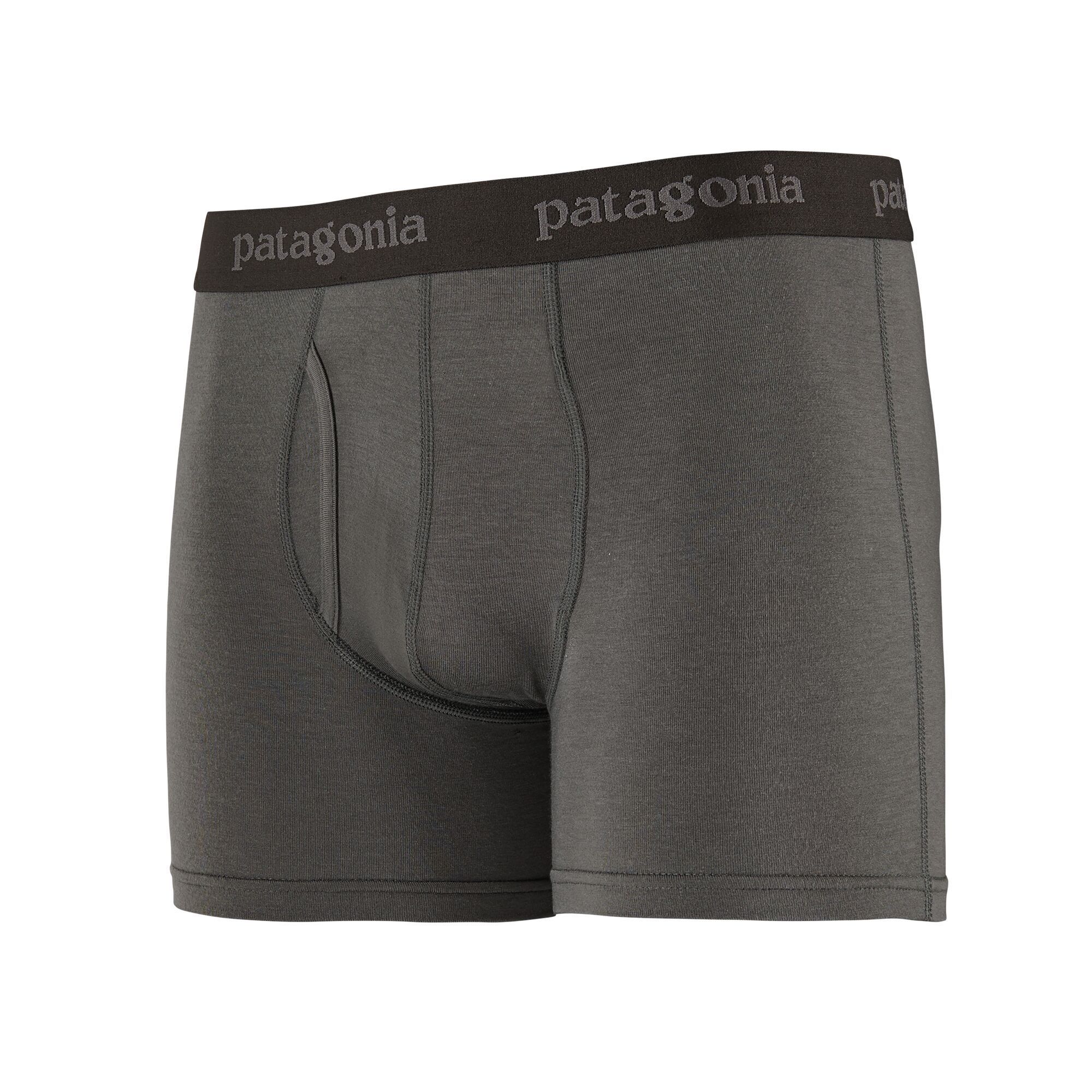 Patagonia Miesten Essential Bokserit Urheiluun - TENCEL-kankaasta, Forge Grey / S / 3"