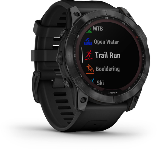 Fenix 7X Sapphire Solar Musta