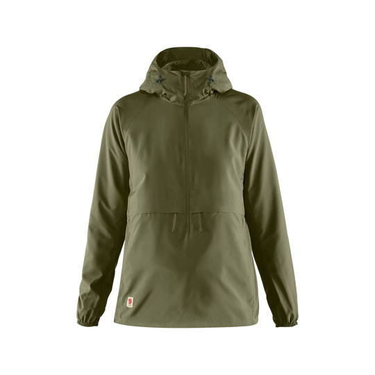 Fjällräven Naisten High Coast Lite anorakki - Kierrätettyä polyesteria, Green / XS