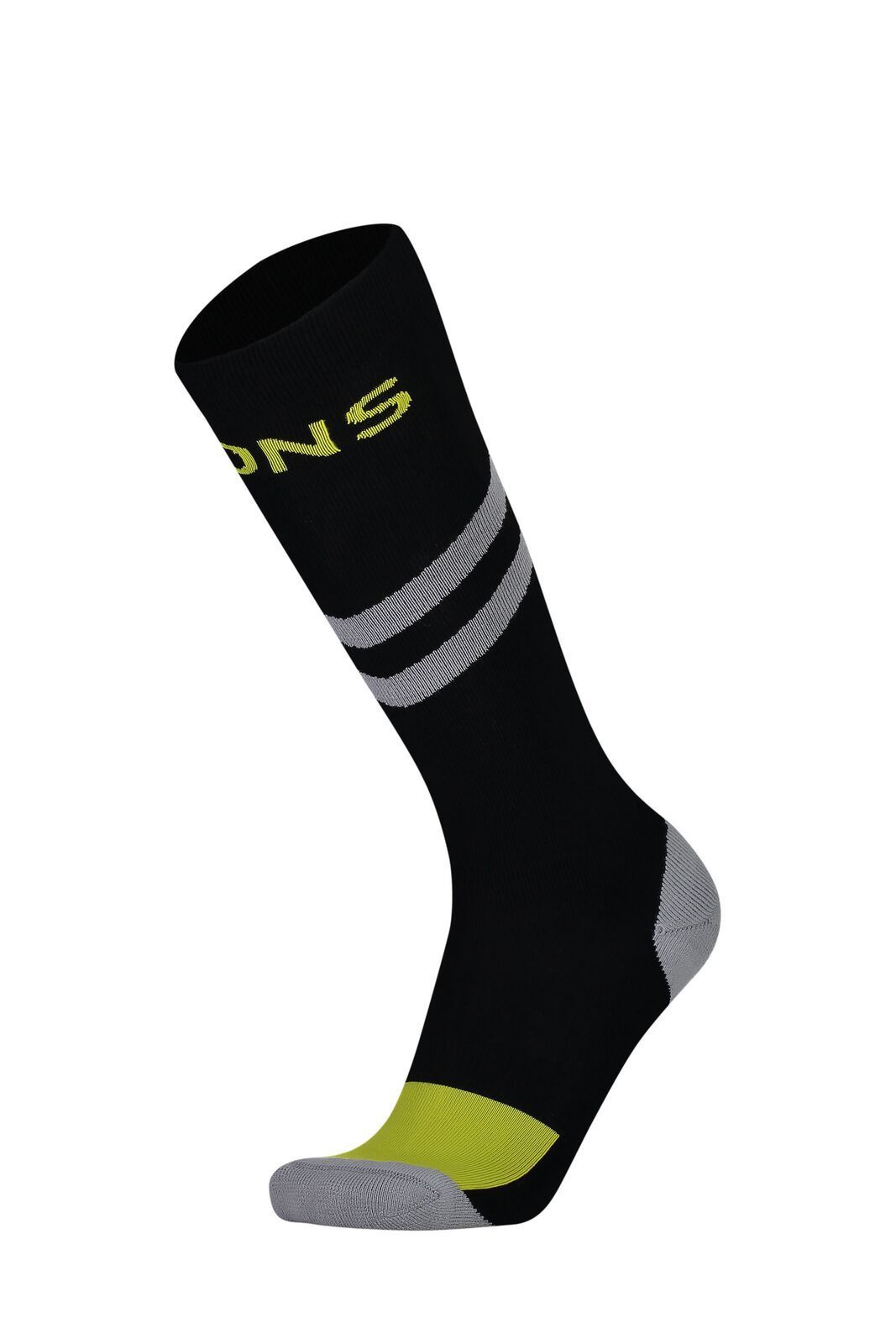 Mons Royale Miesten Merinovillasukat - Lift Access Sock, Black / Grey / S (39-41)