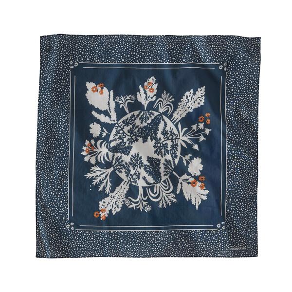 Patagonia Bandana - 100 % luomupuuvillahuivi, Regenerative Planet: Stone Blue