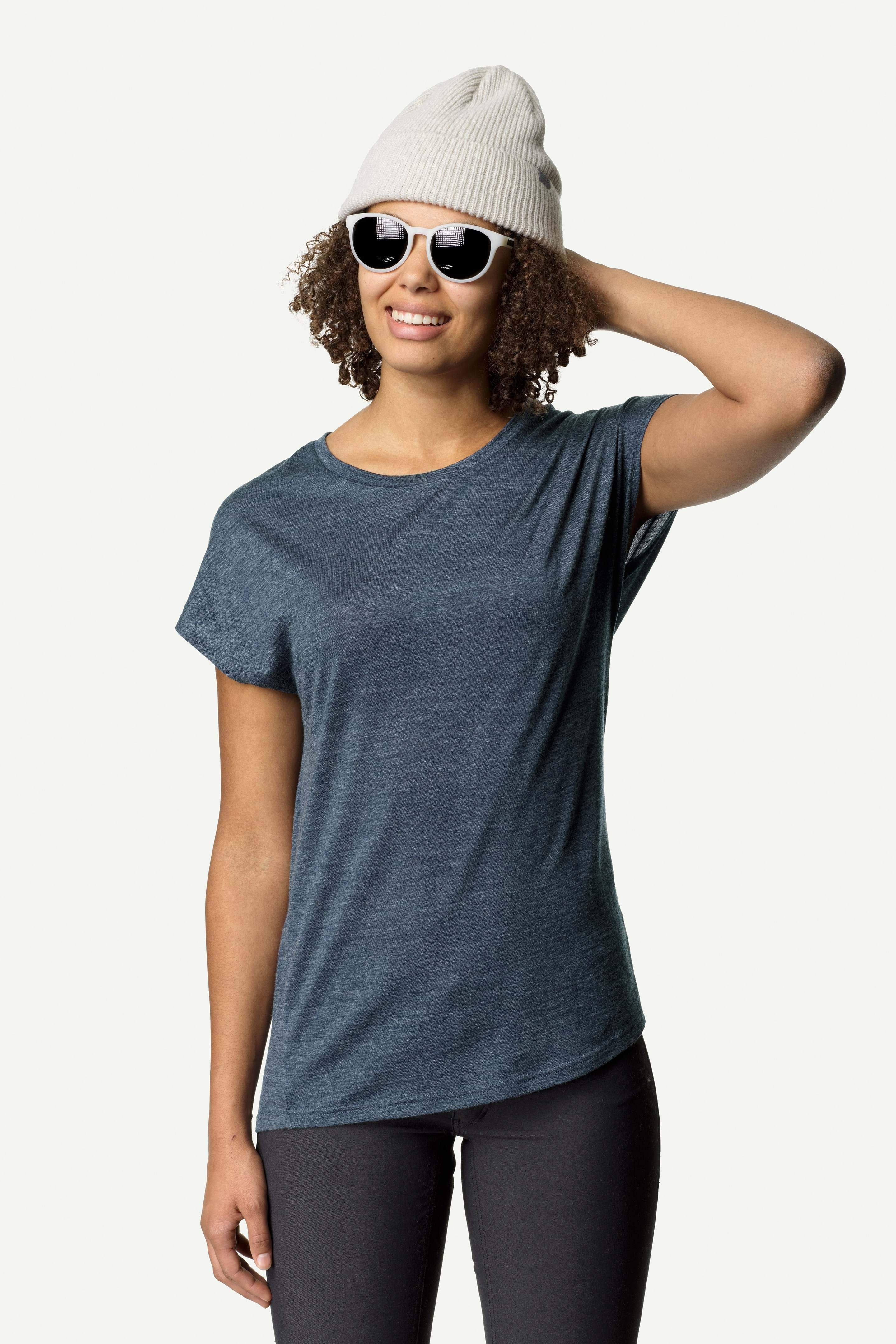 Naisten Activist Tee – T-paita merinovillasta ja tencelistä, Bucket Blue / S