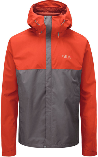 Downpour Eco Jacket Men Oranssi / Harmaa L